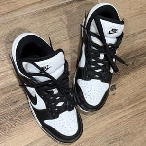 Nike Black and White Low-Top Retro Swoosh Sneakers